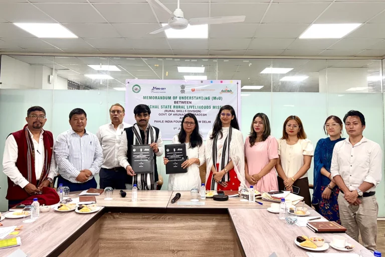 MoU signing to Strengthen Rural Livelihoods in Arunachal Pradesh.